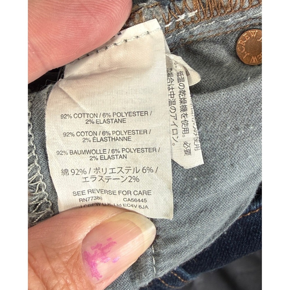 J.Crew Toothpick Skinny Jeans Dark Indigo Blue Stretch Denim Womens 28 Casual - Picture 8 of 9